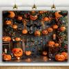 1pc Horro Halloween Party Backdrop Night Moon Pumpkin Bat Ghost for Halloween Party Decoration Dustproof Banner Photo Background