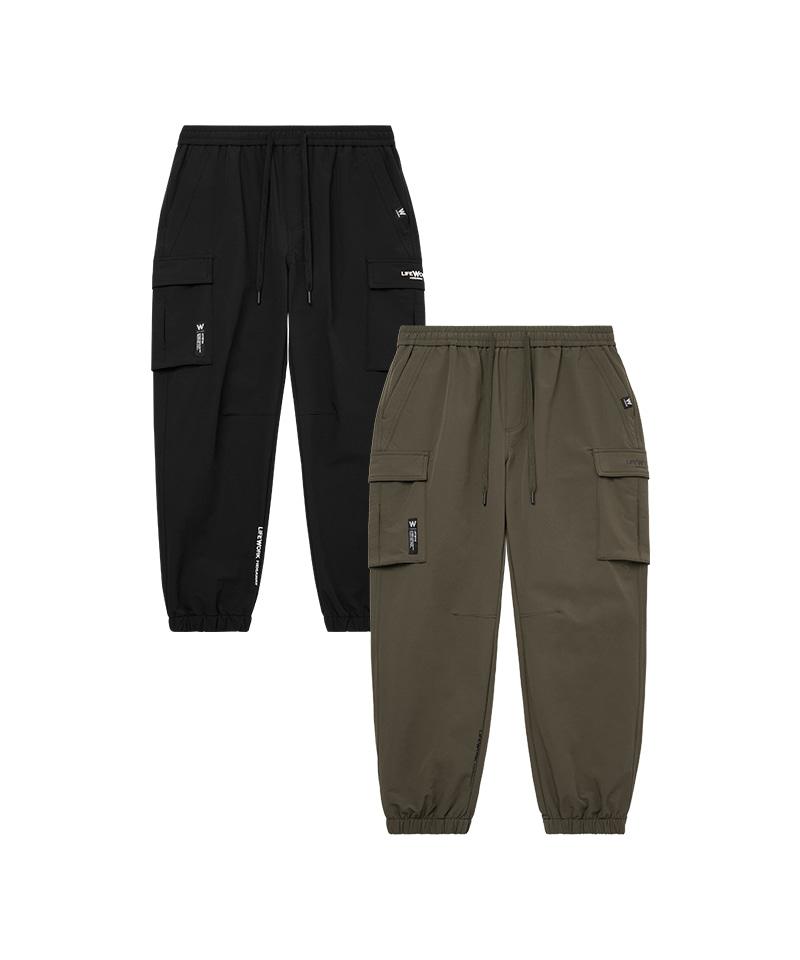 LIFEWORK Feature) L1 Nylon Fleece-Lined Cargo Jogger Pants