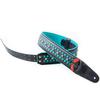 Straps 6cm ARMOUR TEAL RightOn! Guitar/Bass Strap, Wide, 100-150cm,