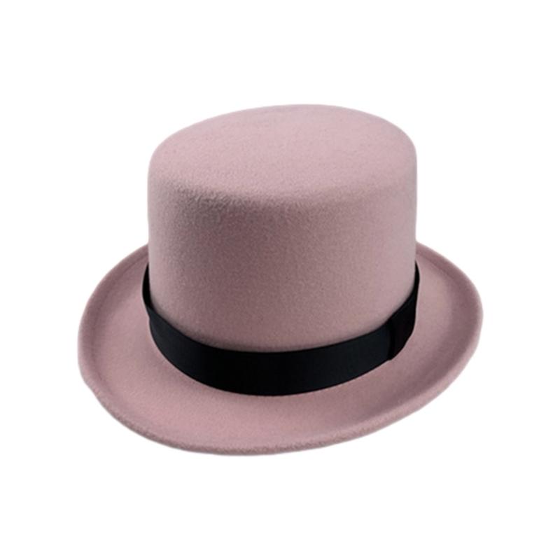 British Style Adult/Teens Derby Hat Prom Carnivals Party Costume Felt Magician Hat for Carnivals Show Rave Party