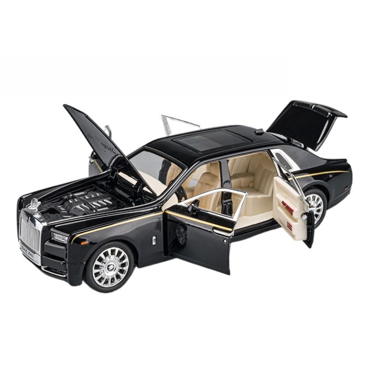 

1/24 Rolls Royce Phantom Mansory Легкосплавний автомобіль Литі та іграшкові транспортні засоби Модель автомобіля Звук і світло Інерційний автомобіль Іграшки для дітей Подарунки чорний