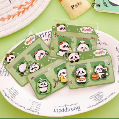 Cartoon Panda Double Magnetic Gift Bookmarks for Students Cute Reading Book Page Clip Creative Stationery Prizes Kawai Lovely