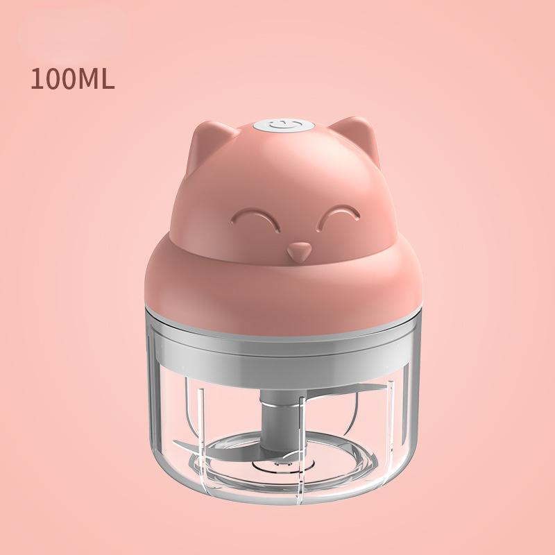 

USB Беспроводная электрическая давилка для чеснока, пресс-мясорубка для овощей, чили, мясорубка, измельчитель еды, кухонные инструменты 100ml розовый