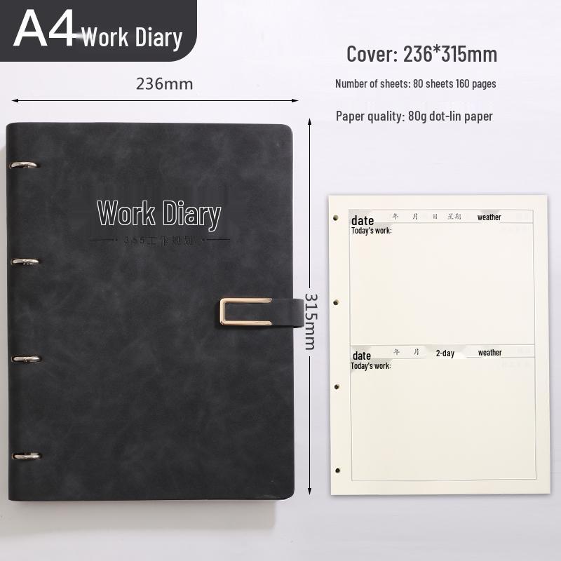 A4 Work Log & Meeting Minutes Book with Custom Printing for Office or Construction Use