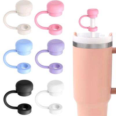 Straw Covers Cap Reusable Silicone Straw Toppers Compatible With Stanley Cup Spill Leak Stopper Splash Dust Proof Straws Cover