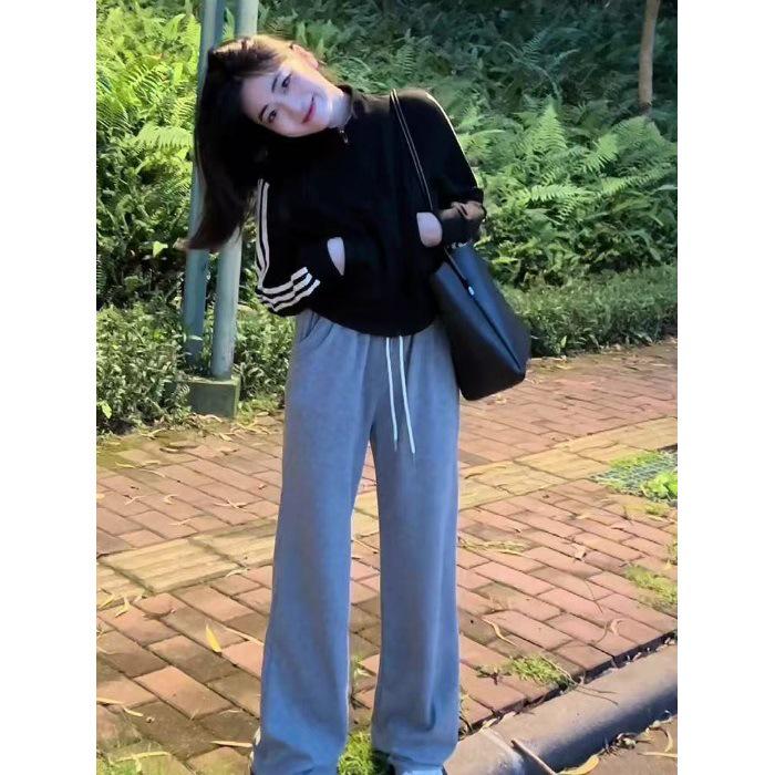 

Универсальная унисекс бейсбольная куртка с воротником-стойкой: Тяжелый, Три полоски в черном и темно-синем цвете M чёрный