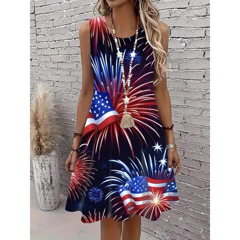 Mini Abito da Donna Abito a Linea A Abito Estivo Vacanza Casual Boho Matrimonio Vestibilità Regolare Grafica Floreale Foglia Senza Maniche Scollo a U