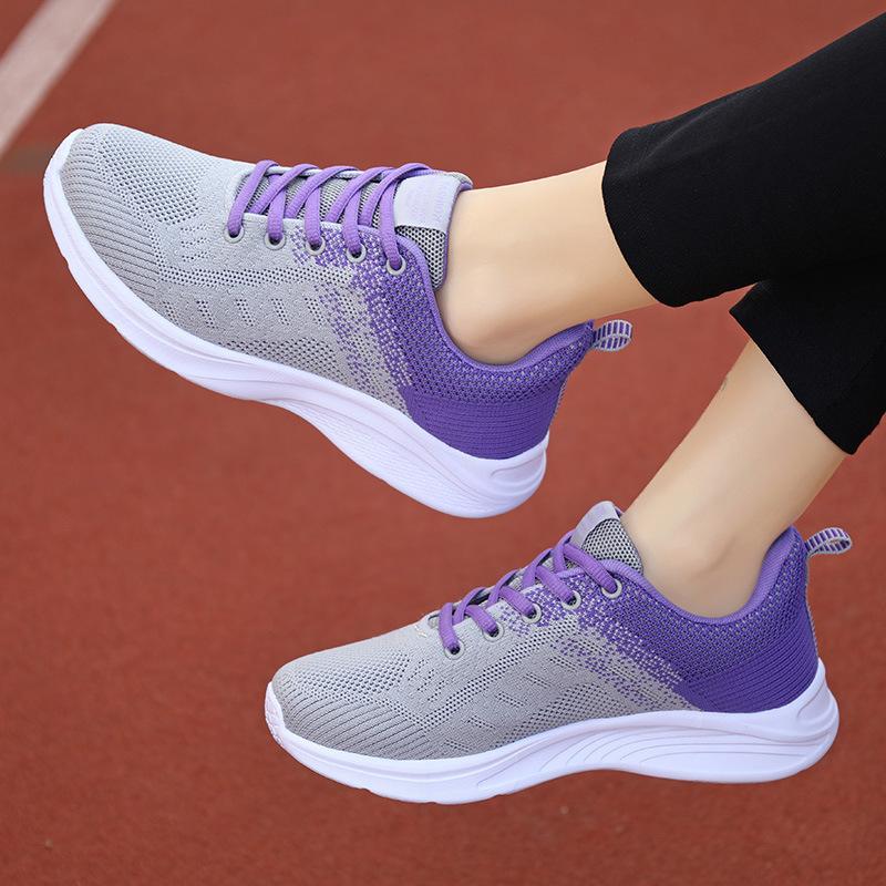 Middle School Students Lightweight Breathable Flying Weaving Casual Shoes Women's Shoes Running Shoes Women Travel Shoes Sports