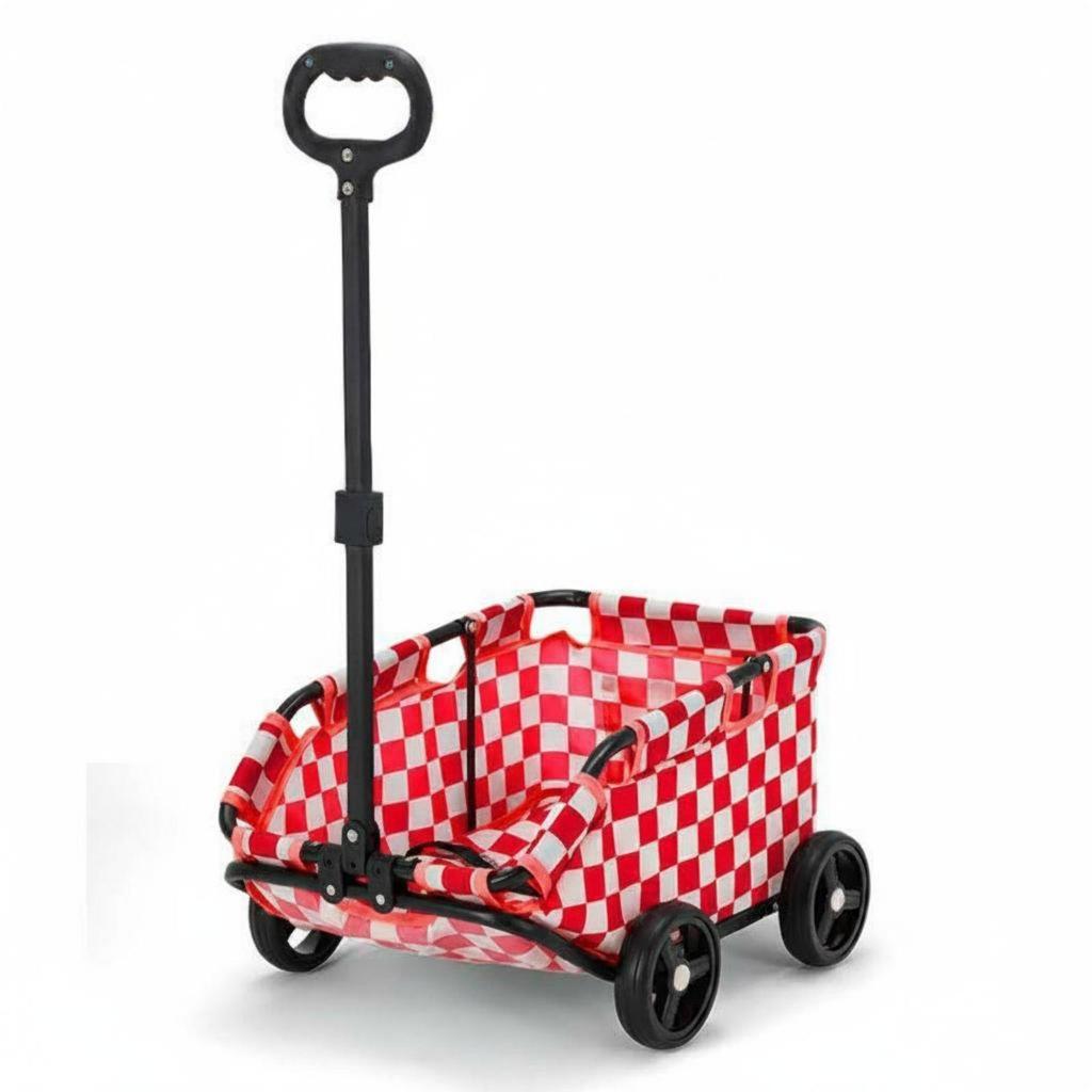 Foldable Pet Stroller Portable Lightweight Carrier Cup Holder