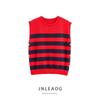 Jnleaog Autumn New Women Clothes Western Style Side Button Decoration Knitted Vest Style Top 2893078