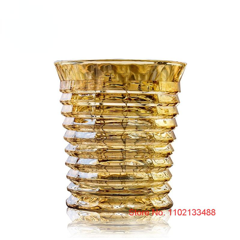 Goldene Kristall-Whiskygläser Europäischer Stil Luxuriöses Heim-Weinglaswaren Funkelnder Bierkrug XO Chivas Cognac Brandy Schwenker
