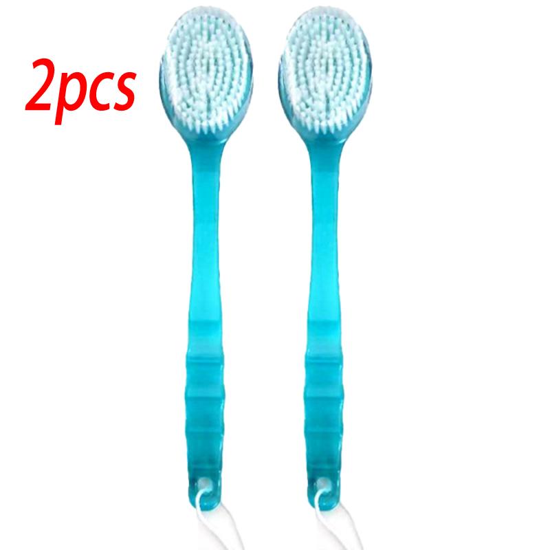 1/2Pc Long Handle Bath Brush Soft Hair Bath Brush Back Ball Brush Bathroom Body Brushes Mud Back Scrubber Shower Massage Brushes