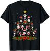 Tuxedo Cat Christmas Tree Tuxedo Cat Lights Xmas Matching T-Shirt