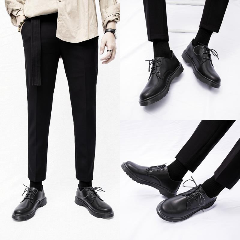 Breathable Brock leather shoes dress business sense inner height increase casual suit height increase wedding groom shoes