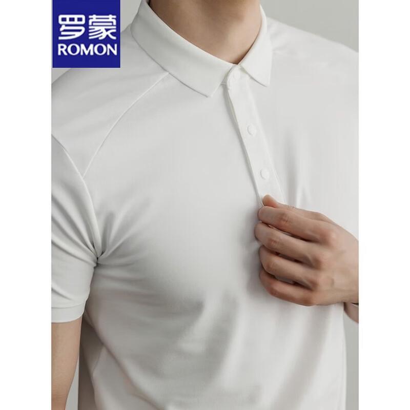 Romon Men's Cool-Touch Solid Polo Shirt