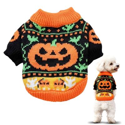 Pet Halloween Sweater Thick Knit Cozy Pullover for Dogs Cats Winter Festive Wear