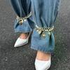 Personalized Metal Imitation Pearl Heart Chain Fashion Foot Ankle Beach Party Jewelry For Women Girl Foot Bracelet Anklet Gifts