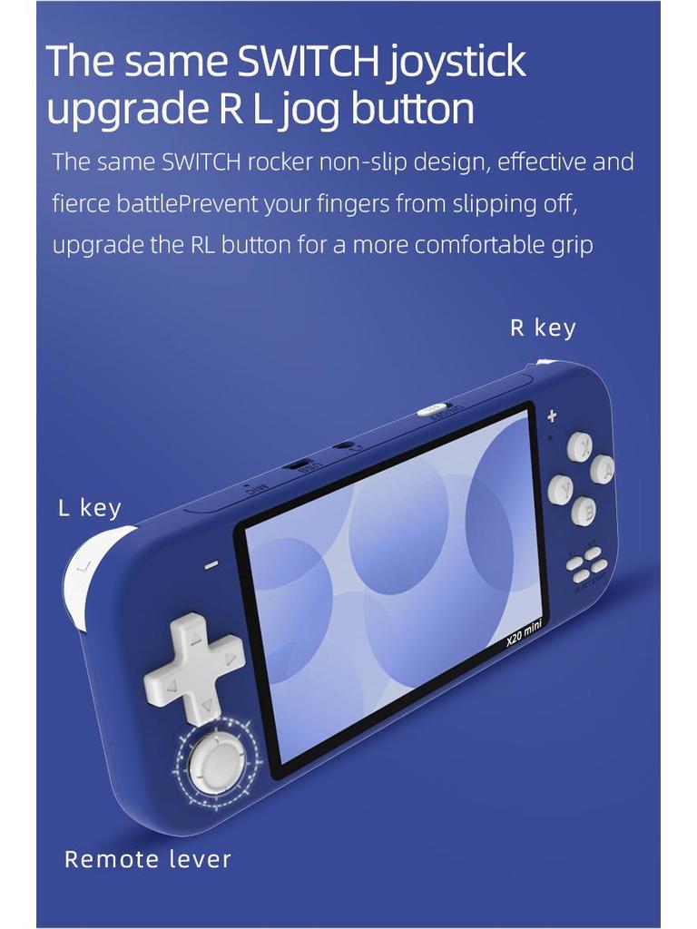 Consolă de jocuri portabilă retro Cross-Mirror X20MIN - Jocuri clasice PSP, SNES, Arcade, GBA, FC pentru copii.