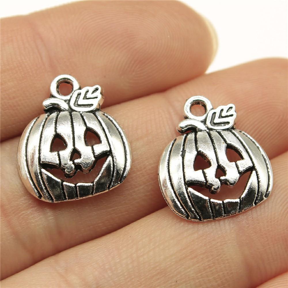 20pcs Halloween Charms For Jewelry Making Ghost Pumpkin Witch Spider Bat Pendants DIY Findings Tibetan Jewelry