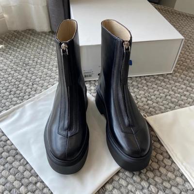 Botas de Tobillo para Mujer 2025 Nuevas Botas Chelsea con Cremallera para Conjunto, Tacón Grueso, Suela Gruesa, Botines, Zapatos de Otoño e Invierno