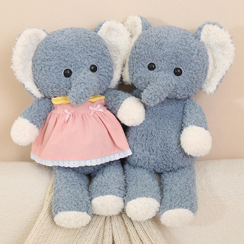 Cute Cartoon Brown Bear Pink Rabbit Plush Toy Soft Stuffed Animal Elephant Doll Home Decor Kids Gift