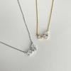 Stainless Steel Hypoallergenic Water Droplet CZ Pendant Necklace for Women Luxury Waterproof Ins Necklace Jewelry Birthday Gift