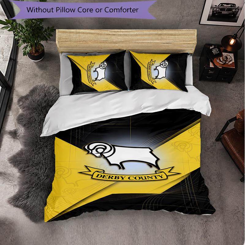 Derby County Bettwäsche-Set 3-teilig Bettbezug Dekorative Bettwäsche für Jugendzimmer Heimdekoration