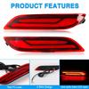 LED Bumper Reflector Lights For Toyota Camry 2018 2019 2020 2021 2022 2023 2025 Dynamic Turn Signal Rear Fog Tail Brake Lamp