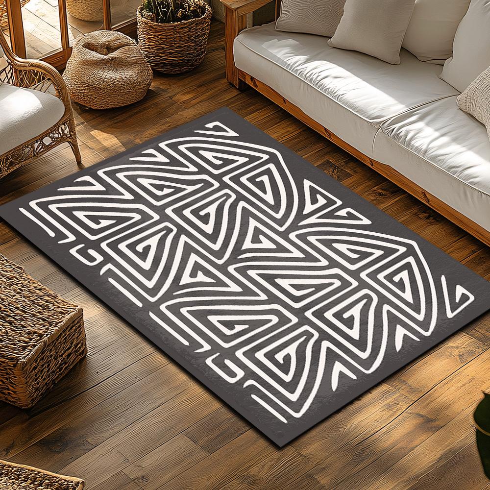 Geometric Pattern Doormat Indoor Outdoor Rug Washable Floor Mat Entrance Carpet Home Decor Modern Abstract Area Rug Non Slip