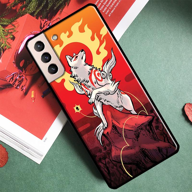 Japanese Style Anime Fox Phone Case For Samsung Galaxy S25 Ultra S9 S10 S20 S21 S22 S23 Ultra Plus S24 FE Back Cover