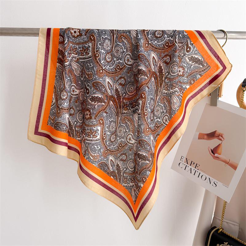 Eșarfă elegantă de mătase 2025: Design japonez și coreean, Stil subțire de vară, Protecție pentru gât