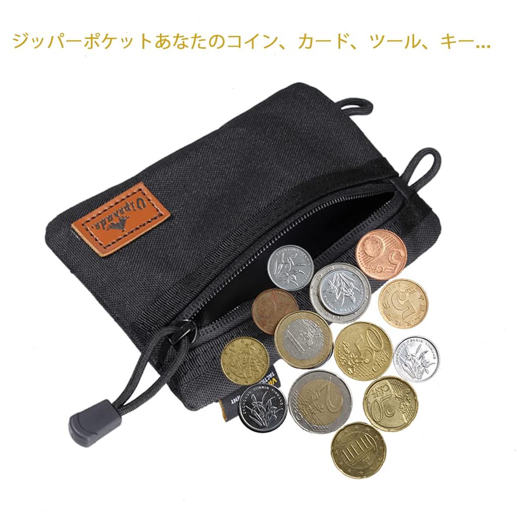 VIPERADE VE4 Tool Nylon Pocket Organizer with 2 Pockets and 4 Small Tool Storages for EDC Perfect Gift for Tactical Notebook Pouch, Gear,