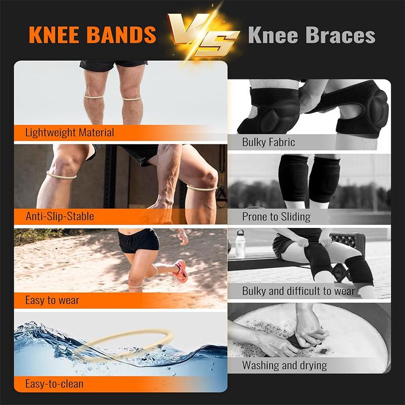 2-40PCS Knee Support Strap for Pain Relief Silicone Patella Stabilizer Band Tennis Running Brace Jumper's Knee Protector