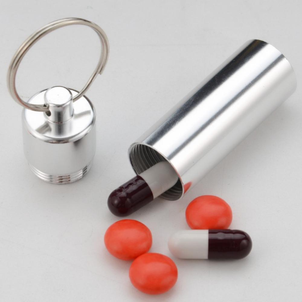 3 Pcs Compact Aluminum Alloy Pill Can Portable Lightweight Medicine Holder Sealing Waterproof Aluminum Alloy Pill Box Pocket