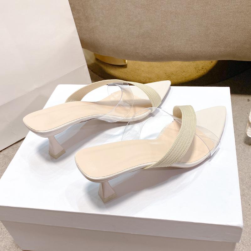 

Open-toed sandals women s new elastic cool boots with pointed high heels women s stilettos 35