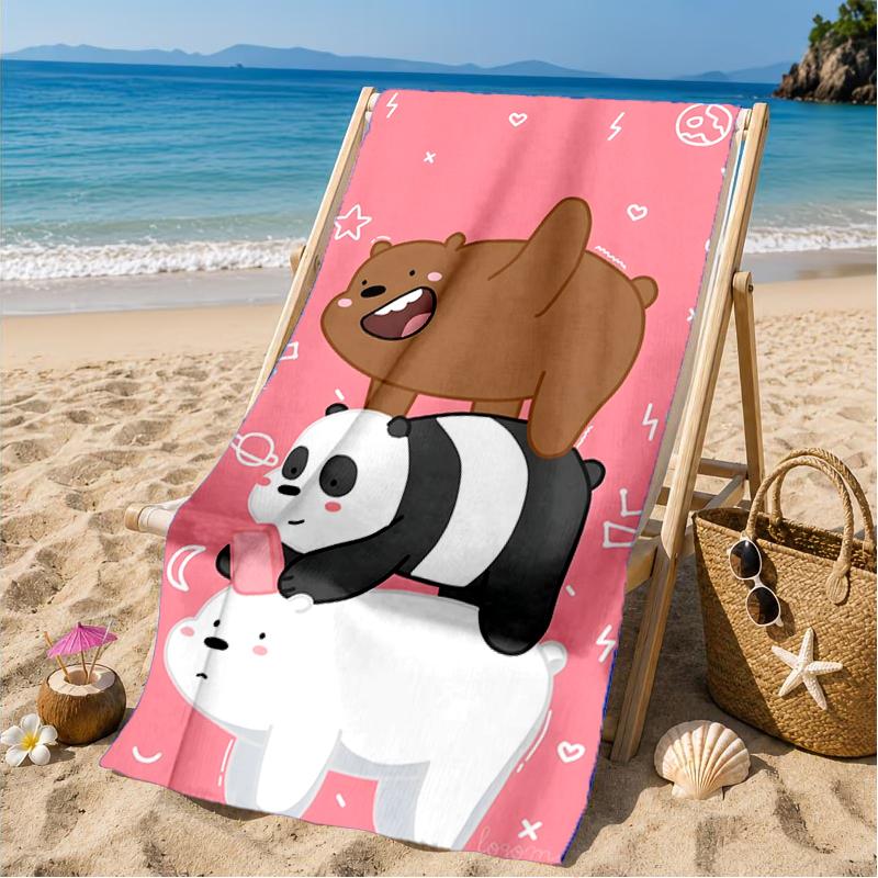 Nightly Friends Bears Adventure Beach Towel, Microfiber Beach Towel, Perfect For Pool, Beach, Travel, Home Decor Beach Party Fan Gifts