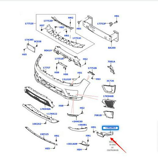 Intake Pipe for 2014 Land Rover Range Rover Sport - Models LR098599/LR098595