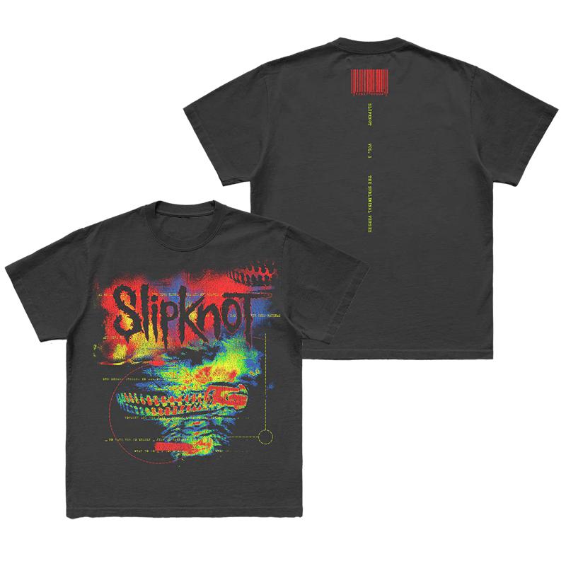 Vintage Gewaschen Slipknot Nu Metal Alternative Metal Band Gedruckt Baumwolle T-Shirt Herren Damen Tee Sommer Lässig Mode Kleidung Tops Streetwear