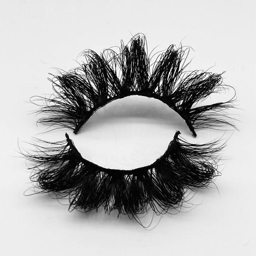 Die neuen 20MM Nerz Russische gekräuselte künstliche Wimpern, Europäische und Amerikanische Wimpern sind dick, gekräuselt und unordentlich, und gebratene Wimpern.