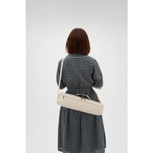Pearl Flute X Legato Largo Collaboration Quilted Flute Case Cover Vol. 3 for C and H Foot Joints, Ivory, LL-FLCH2#IV