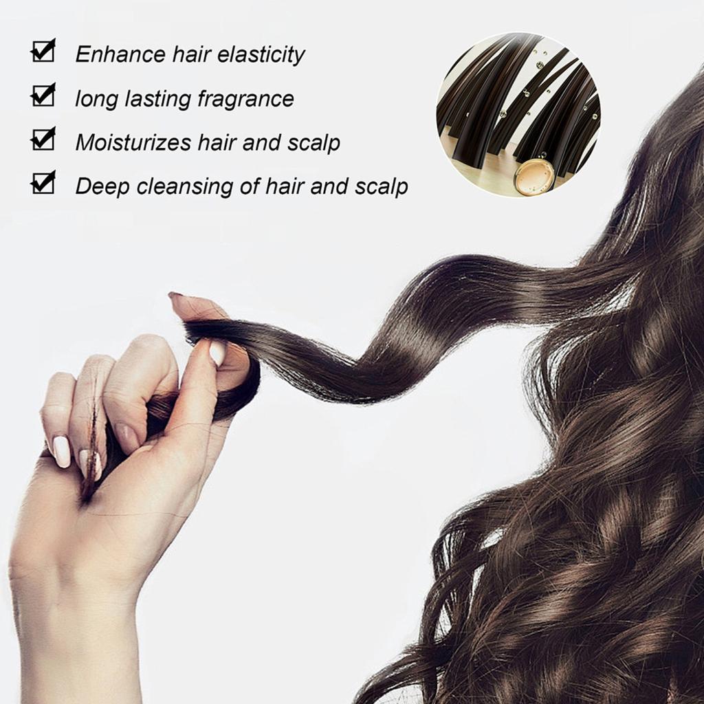 Champú de aceite de argán que suaviza el cabello encrespado, hidrata y limpia profundamente.