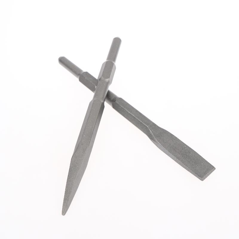 Extended Electric Hammer Slotting Pick Pointe Flat Chisel High Hardness for Concrete Wall Grooving Construction Projects
