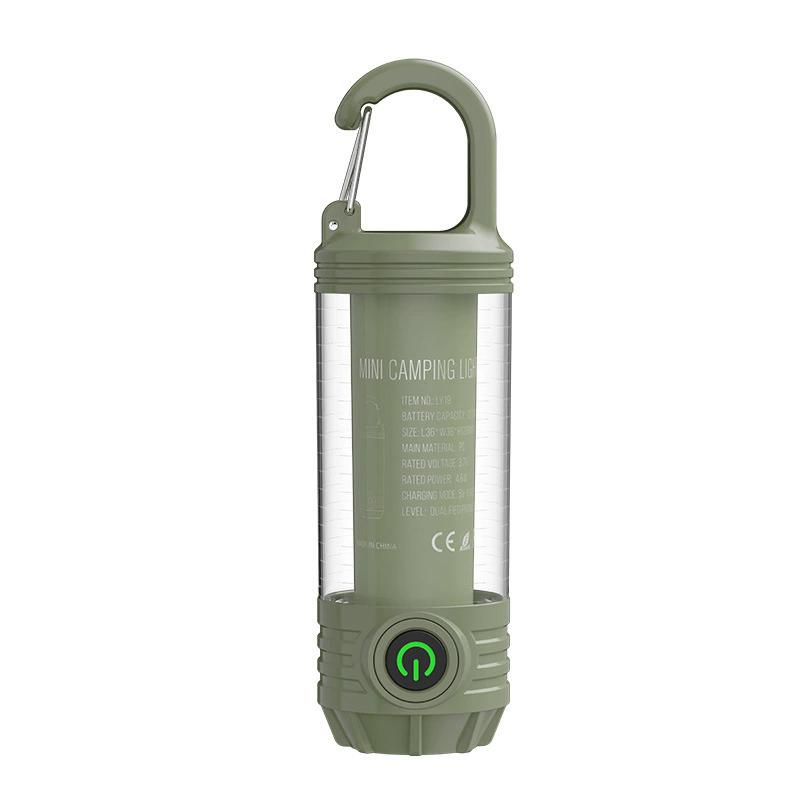 Rechargeable Flashlight Camping Lantern 6 Modes LED Mini Portable Keychain Tent Lamp Waterproof For Hiking Fishing Outdoor