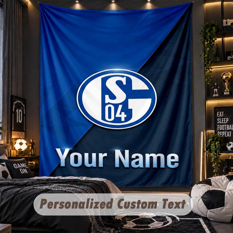 TapestrySchalke 04 FC Custom Name Text Personalized Wall Hanging Tapestry Home Wall Decor