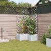 Garden Planter Set 3 Pcs White 80 X 80 X 142 Cm Plastic