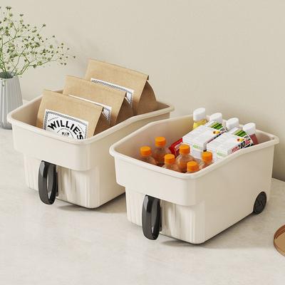 Caja de Almacenamiento para Armario Alto de Cocina con Asa Snacks y Artículos Varios Organizar Almacenamiento Armario Profundo Cesta de Almacenamiento Alta