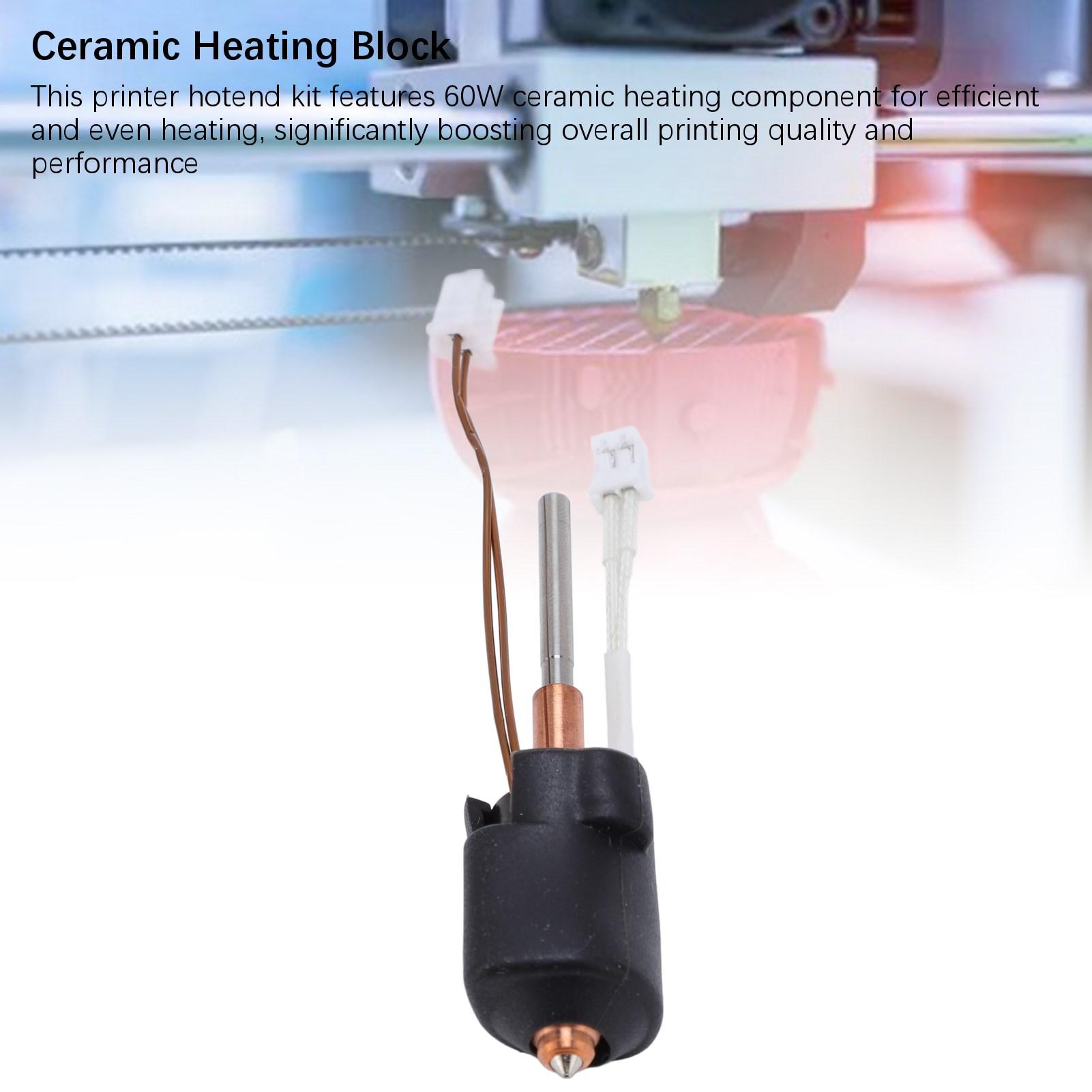 

Керамический нагревательный блок 0,4 мм Интегрированное сопло Высокопроизводительный горячий конец для 3D-принтеров K1C K1 Максимум