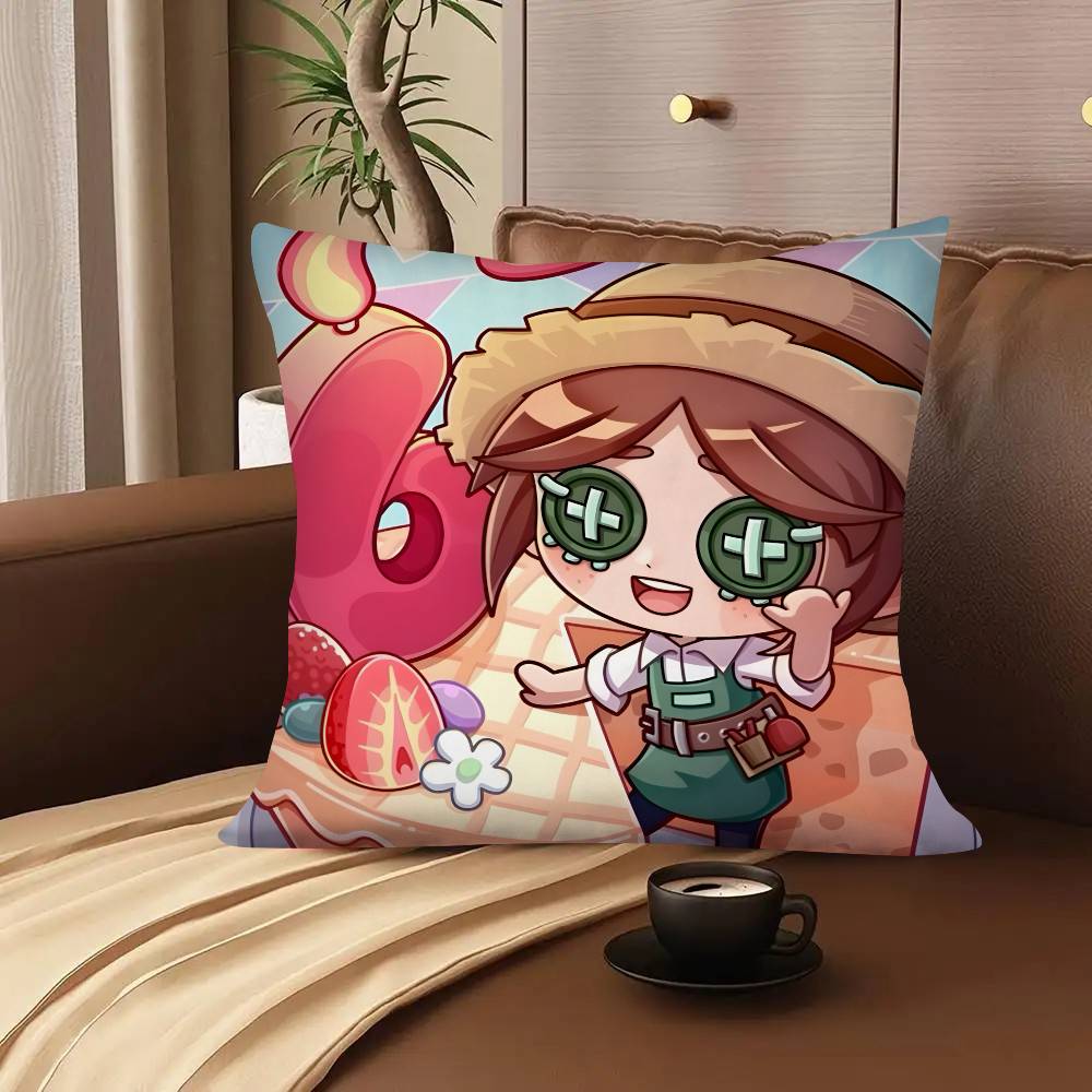 

Anime Game Identity V Cute Gardener Emma Woods Pillow Case Fashion Square Pillowcase Bedroom Sofa Room Ins Decoration Leisure 16x16Inch
