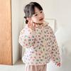 boy's and Girls' warm cotton-padded clothes winter baby girl thickened short cotton-padded hooded jacket children's autumn cute cartoon print coats