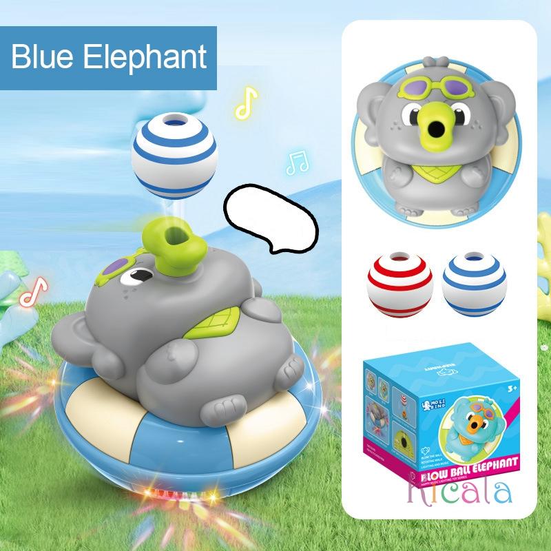 Electric Floating Ball for Kids Elephant Frog Blow Ball Auto Obstacle Avoidance Interactive Musical Toy with LED Light Gifts
